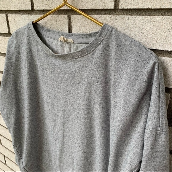 Eileen Fisher Organic Cotton Gray Crewneck Long Sleeve Hi-Low Sweatshirt XXS - Picture 4 of 12